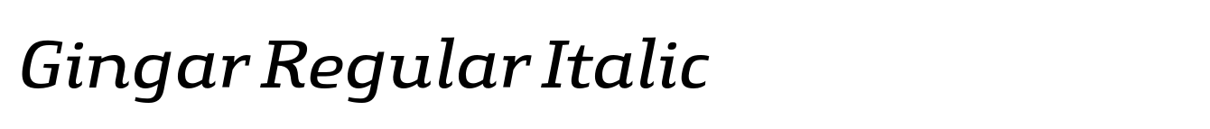 Gingar Regular Italic image